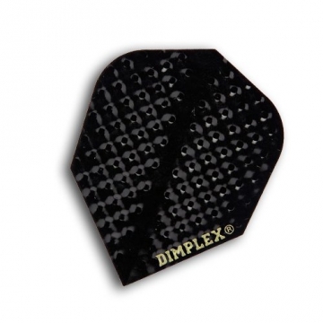 F6057 Black Dimplex Dart Flights 4 sets pro pack (12 flights insgesamt). - 1