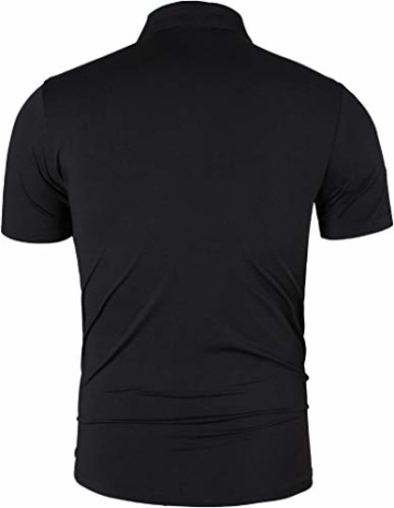 jeansian Sportswear Wicking Breathable Short Sleeve Quick Dry Polo T-Shirts rücken