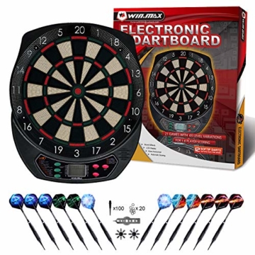 WIN.MAX Elektronische Dartscheibe - Dartboard Set