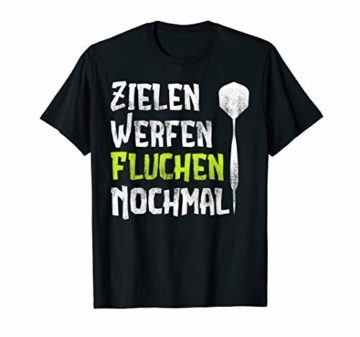 Zielen Werfen Fluchen Nochmal Lustiges Dart Geschenk T-Shirt